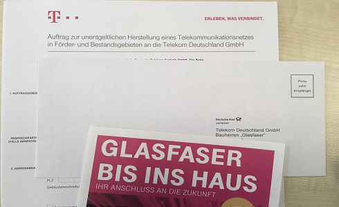 Telekom beendet Akquisephase kostenfreier Hausanschlüsse